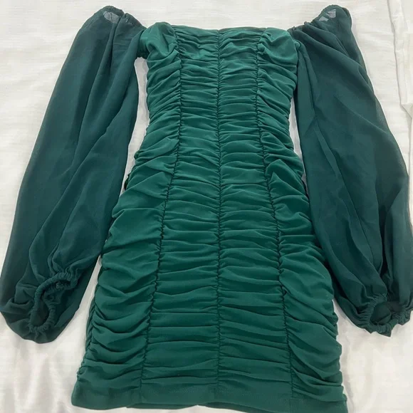 Hello Molly Teal Long Sleeve Dress - Picture 3 of 5